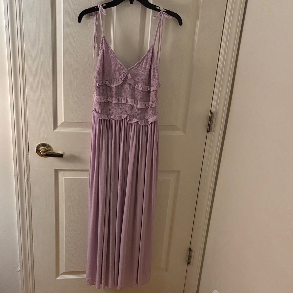 Topshop Lavender Maxi Dress with Ruffle Layers - Picture 1 of 5